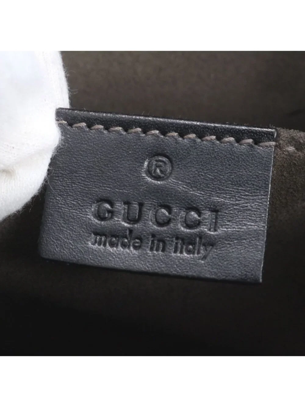 Gucci Guccissima Sherry Line Leather Clutch Pouch Business